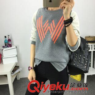 10月4號(hào)新款 2015秋冬新款設(shè)計(jì)感下擺開叉上衣套頭百搭加絨加厚衛(wèi)衣原始圖片2