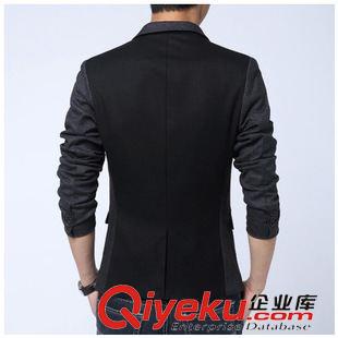 西 裝 秋裝主推爆款 韓版氣質(zhì)男士流行拼色時尚小西服 西裝男 批發(fā)代理原始圖片3