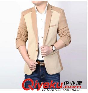 西 裝 馬上有錢-長(zhǎng)期-主打-跑量-秋季長(zhǎng)袖春裝西服時(shí)尚潮流牌子撞色批發(fā)原始圖片2
