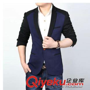 西 裝 馬上有錢-長(zhǎng)期-主打-跑量-秋季長(zhǎng)袖春裝西服時(shí)尚潮流牌子撞色批發(fā)原始圖片3