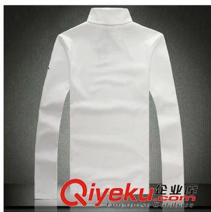 長袖 T 恤 新款字母刺繡加厚高領(lǐng)男式t恤長袖韓板原創(chuàng)男愛情公寓同款