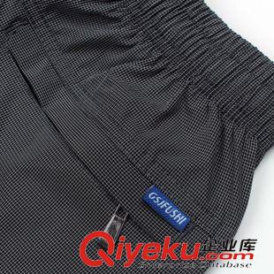 夏季短褲 夏季薄款單層滌棉格紋五分褲男透氣吸汗運動短褲休閑中褲一件代發(fā)