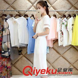 2015年7月20日 2015夏裝新品胖mm休閑大碼女裝圓領(lǐng)上衣闊 腿褲套裝