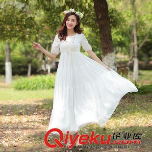 2015年4月10日 代理夏裝新款時尚韓版無袖潮流氣質(zhì)優(yōu)雅收腰雪紡真絲長裙連衣裙