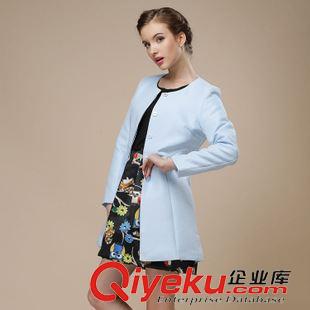 風衣 2015秋裝新品精致歐洲站時尚氣質純色百搭單排扣修身風衣淘寶貨源原始圖片2