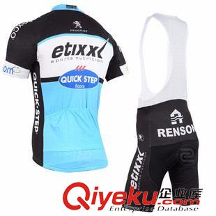 短袖背帶套裝 廠家現(xiàn)貨Quickstep騎行服自行車圖案布料 車隊(duì)版騎行服定制 套裝原始圖片2
