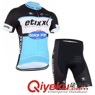 短袖背帶套裝 廠家現(xiàn)貨Quickstep騎行服自行車圖案布料 車隊(duì)版騎行服定制 套裝原始圖片3