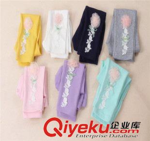 9月新品 外貿(mào)童裝批發(fā) 女童打底褲  花朵 純棉童褲 韓版小腳長褲 15新秋款