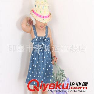 連衣裙  半身裙  短裙 吊帶裙 2015夏 歐美外貿(mào)連衣裙  韓版女童牛仔背心裙  童裝批發(fā) 廠家直銷(xiāo)原始圖片3