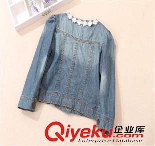 未分類 歐美 外貿(mào)童裝批發(fā) 水洗牛仔女童外套 花邊領 童上衣 夾克15秋款原始圖片2