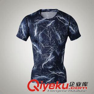 未分類 廠家直銷運(yùn)動(dòng)服星空宇宙?zhèn)€性運(yùn)動(dòng)緊身衣健身休閑速干排汗短袖