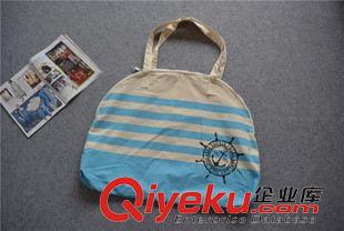4月新品 外貿(mào)原單純棉帆布休閑購物包旅行袋單肩包原始圖片2