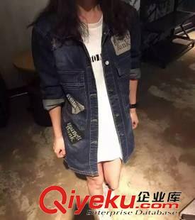 秋冬款外衣 外貿原單 熱爆韓國街頭大口袋牛仔外套