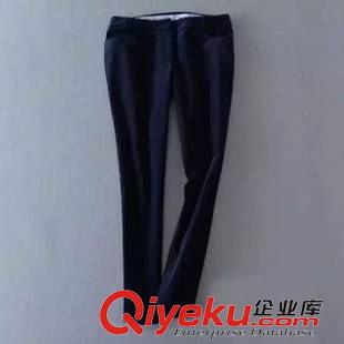 10月新品2 外貿(mào)原單 HAZZ&S女式顯氣質(zhì)條絨直通褲原始圖片2