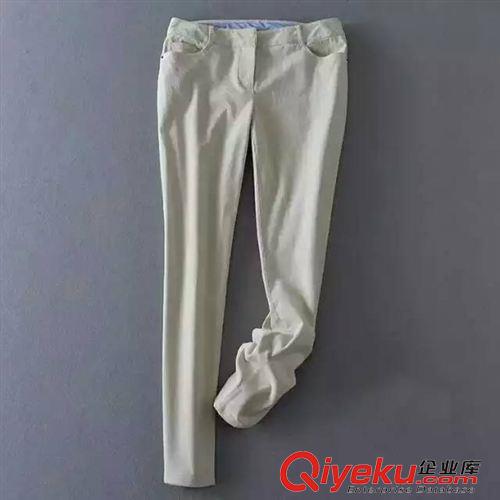 10月新品2 外貿(mào)原單 HAZZ&S女式顯氣質(zhì)條絨直通褲原始圖片3