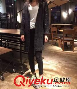9月新品5 外貿原單女裝開衫韓單女士手工釘珠款修身開衫上衣批發