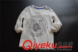 8月新品4 外貿原單韓單虎頭款竹節棉兒童長袖T恤原始圖片3