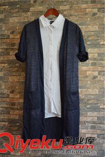 8月新品2 外貿(mào)原單韓單系扣藏藍(lán)色風(fēng)衣