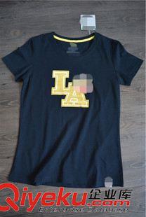 7月新品 外貿(mào)原單女t恤 純棉LA燙金黑白t恤 簡(jiǎn)約時(shí)尚  熱 賣原始圖片2