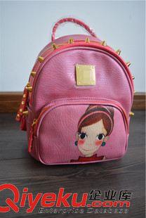 6月新品3 女孩MINI雙肩背包旅行包休閑包鉚釘裝飾原始圖片2