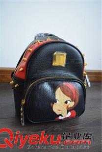 6月新品3 女孩MINI雙肩背包旅行包休閑包鉚釘裝飾原始圖片3