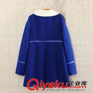 有驚喜年底清倉(cāng)區(qū) $ZT1 歐美風(fēng) 專(zhuān)柜同款翻領(lǐng)拼色毛呢大衣批發(fā)X2369原始圖片3