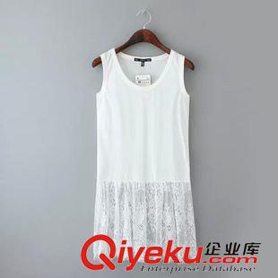 吊帶/背心 $K 歐美風 百搭下擺蕾絲拼接背心吊帶打底衫批發 X9524原始圖片2