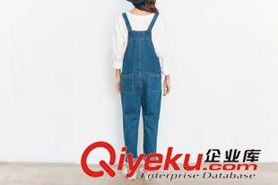 背帶褲 $A 歐風(fēng)美 寬松小腳背帶長(zhǎng)褲復(fù)古大口袋哈倫褲批發(fā) 2864原始圖片2
