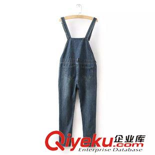 背帶褲 #ZE6 歐美風 韓版寬松背帶牛仔褲批發(fā) X9375原始圖片2