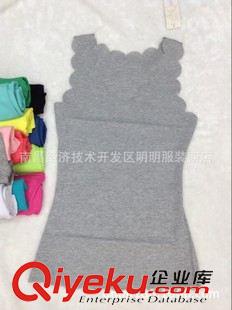 衣千變 衣千變855時尚韓版無痕修身花口打底小背心原始圖片2