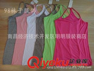 衣千變 廠家直銷2014新款衣千變全棉長版印字母韓版修身包臀打底背心