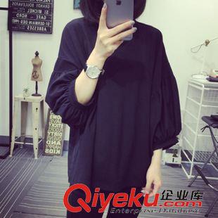 9月18號新款發(fā)布 2015秋裝新款 韓國休閑毛圈純色燈籠袖衛(wèi)衣 H118原始圖片2
