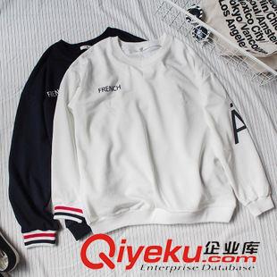 9月17號(hào)新款發(fā)布 2015秋季新品復(fù)古圓領(lǐng)寬松拼色螺紋袖口長(zhǎng)袖衛(wèi)衣女 S250原始圖片3