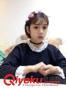 9月14號新款發(fā)布 2015秋冬新款蕾絲拼接長袖套頭衛(wèi)衣女 M162原始圖片2
