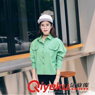 9月14號新款發(fā)布 2015秋冬新款 簡約厚實口袋寬松短款外套 女 K651原始圖片2