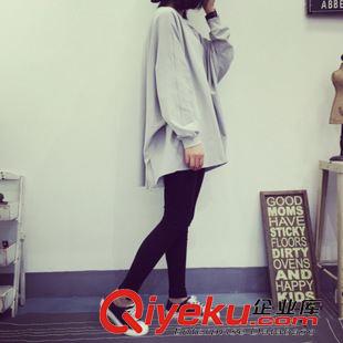 9月13號新款發(fā)布 2015秋季女裝新款寬松拼接蝙蝠袖長袖衛(wèi)衣 女 L385原始圖片3