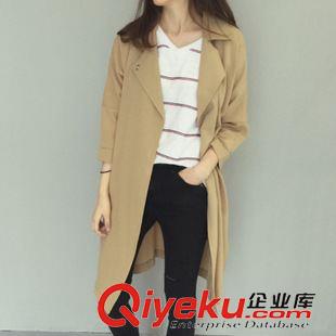 8月27號(hào)新款發(fā)布 2015秋季新品女式風(fēng)衣中長(zhǎng)款連帽收腰修身外套 Y728