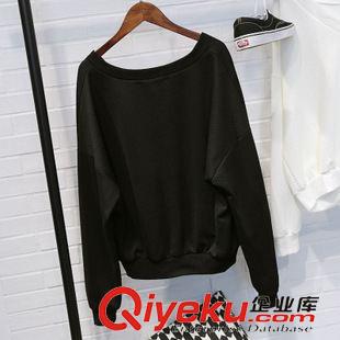 8月26號(hào)新款發(fā)布 2015秋季女士上衣純色套頭V領(lǐng)寬松衛(wèi)衣 H573原始圖片3