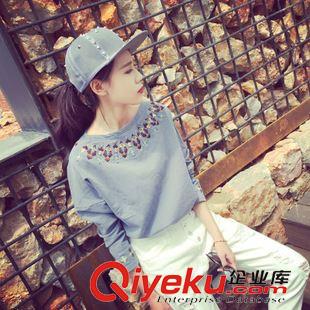 8月12號新款發(fā)布 2015秋款刺繡字母抓絨圓領(lǐng)衛(wèi)衣女款 H565