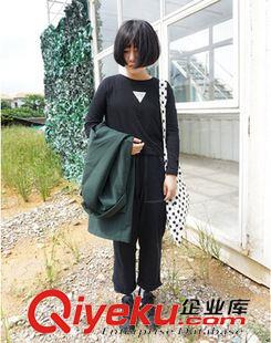 T恤 2015秋季寬松顯瘦三角形圓領長袖T恤女打底上衣7186原始圖片3