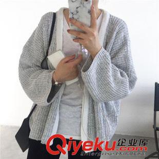 毛衣 2015秋冬新款柔軟舒適粗線V領寬松套頭毛衣女 Y828