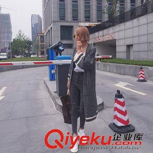 毛衣 2015韓國(guó) 基礎(chǔ)長(zhǎng)袖寬松純色毛衣 半高領(lǐng)收腰針織衫 多色入 M865