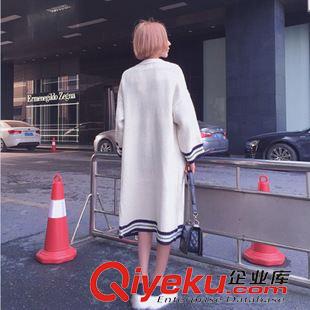 毛衣 2015秋裝新款長款針織開衫女粗針寬松加厚外套大毛衣 5115原始圖片2