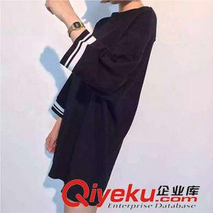連衣裙 2015秋季新款女裝交叉鏤空衛(wèi)衣連衣裙女 H100