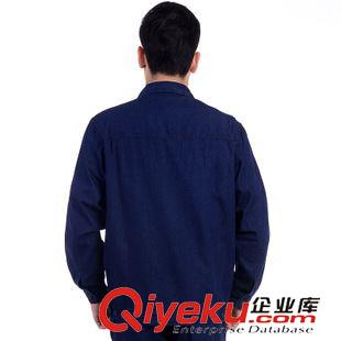 牛仔春秋裝 薄款牛仔工作服 純棉長袖牛仔工作服套裝 工作服定做 勞保服原始圖片2