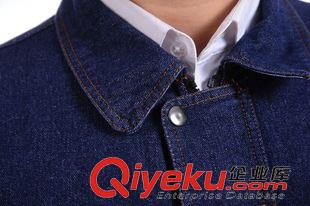 牛仔春秋裝 廠家直銷秋冬加厚純棉牛仔工作服套裝 電焊工作服 勞保工作服原始圖片2