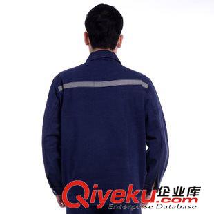 牛仔春秋裝 廠家直銷純棉反光條 工作服 電焊牛仔工作服套裝 牛仔勞保服成都原始圖片2