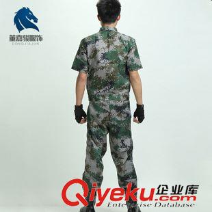 軍訓(xùn)系列 董嘉駿夏季短袖07林地迷彩服套裝男戶外軍迷多袋數(shù)碼透氣作訓(xùn)服