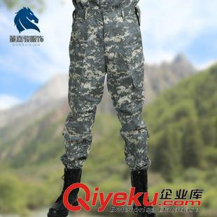 軍褲 董嘉駿 新款美軍訓練服戶外運動  蟒紋數碼迷彩服單褲