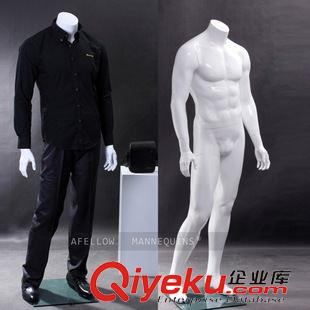 男模 WEN5-HO-WHITE GLOSSY 可定制服装模特 男性无头服装店模特假人男